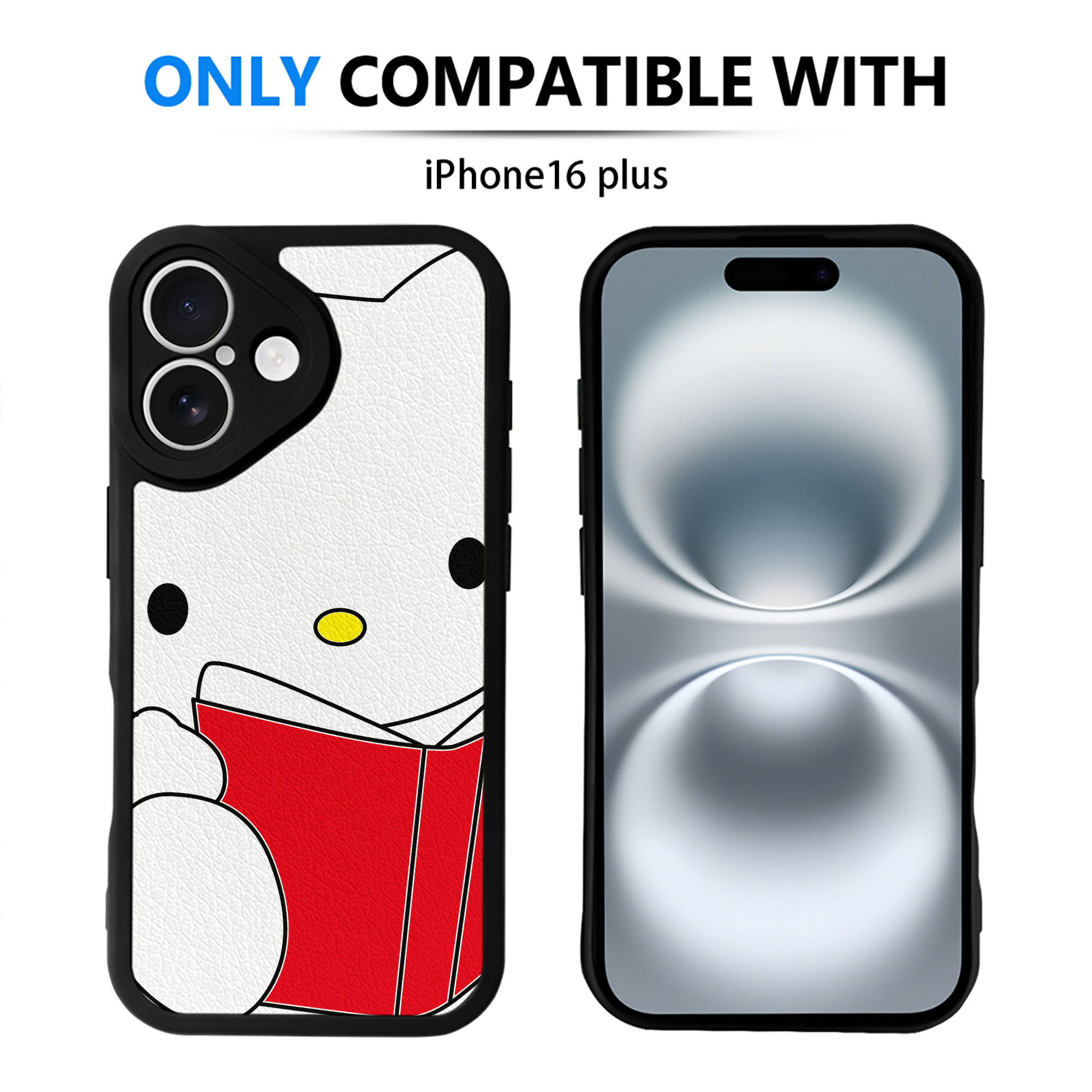 （画像用） Hello Kitty ハローキティ 【iPhone 16シリーズ対応】シリコンスマホケース（レザー調） 材質：シリコン